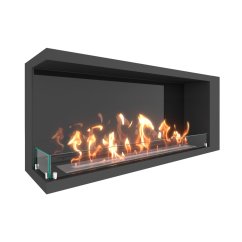 Биокамин угловой SteelHeat LONG 1100 левый