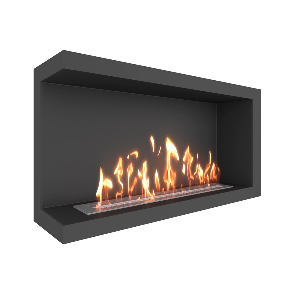 Биокамин угловой SteelHeat ONE 1000 левый