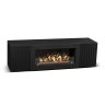 Тумба под ТВ с биокамином SteelHeat LIVORNO IMPULSE 140 см (корпус черный / фасады черный) фото 2