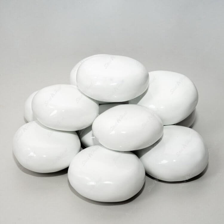 Декоративные керамические камни Steel Heat белые 14 шт
