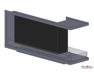 11243С Биокамин угловой правый на заказ