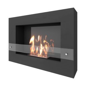 Биокамин SteelHeat WALL GRAND 900 LITE черный