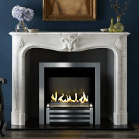 Биокамин в мраморном портале Firezo Alleanza