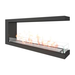 Биокамин торцевой SteelHeat LONG 1200